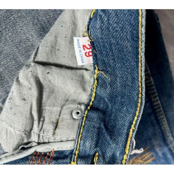 Energie Distressed Straight-Leg Jeans - Y2K Vintage - Size 29 - Picture 8 of 14